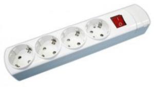 BASE MULTIPLE 4 TOMAS SIN CABLE POLICARBONATO BLANCO UNE 20315112004