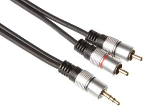 CABLE PROFESIONAL  JACK ESTEREO MACHO 35mm  2 x CONECTOR RCA MACHO  250 m