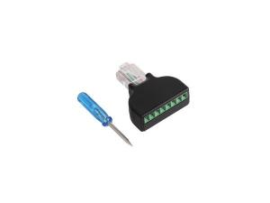 CONECTOR 8P8C CON REGLETA DE CONEXION CONECTOR RJ45 A TORNILLO PARA UTP FTP