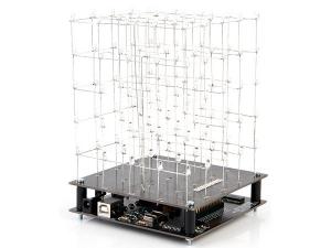 CUBO DE LEDs 3D 5 x 5 x 5 EFECTOS GRABADOS Y PROGRAMABLE POR USB LEDs AZULES
