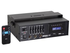 AMPLIFICADOR PA  15Wrms  CON REPRODUCTOR MP3 USB SD ECUALIZADOR 3 BANDAS