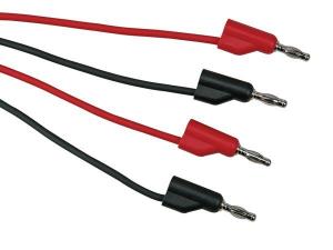 CABLES DE CONEXION BANANA NEGRO  ROJO  100cm  4mm  2 unds