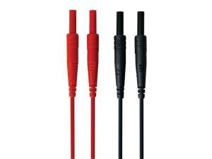 CABLES DE CONEXION MEDICION TESTER SILICONA ROJO NEGRO  100cm   4mm  2 und