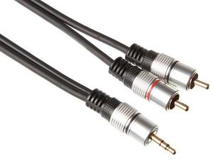 CABLE PROFESIONAL JACK ESTEREO MACHO 35mm  2 x CONECTOR RCA MACHO  150m