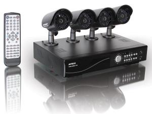 SISTEMA VIGILANCIA VIDEOGRABADOR 4 CANALES  4 CAMARAS IR  ACCESORIOS  500GB