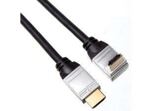 CABLE CONECTOR HDMI MACHO A CONECTOR HDMI MACHO DORADO ACODADO 075m