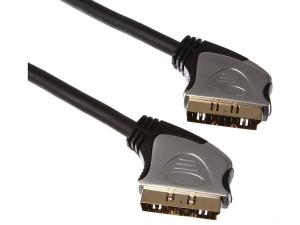 CABLE EUROCONECTOR SCART MACHO A CONECTOR SCART MACHO 21 POLOS PROFESIONAL 25M