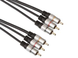 CABLE 3x RCA AUDIO VIDEO 2 RCA AUDIO ESTEREO CONECTOR RCA VIDEO PROFESIONAL 25m