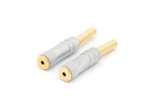 2 x JACK  JUEGO DE 2 CONECTORES ESTEREO HEMBRA 25mm BAADOS EN ORO PROFESIONAL