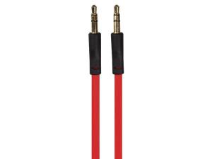 CABLE ESTEREO 35 mm MACHO  MACHO  FLEXIBLE DE COLOR ROJO  2 m