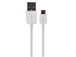 CABLE ADAPTADOR  USB 20 MACHO  MICROUSB MACHO  COLOR BLANCO  01 m 10 cm