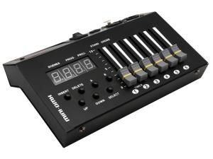 MINI CONTROLADOR DMX 54 CANALES 6 CONMUTADORES DESLIZANTES FACIL CONFIGURACION