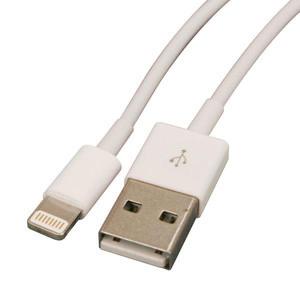 CABLE ADAPTADOR  LIGHTNING 8 CLAVIJAS MACHO  USB A MACHO  IPHONE 5 IPAD  1m