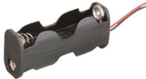 PORTAPILAS SOPORTE PARA PILAS  2 x AA R06 R6 LR6  CON CABLE HILO CONEXION