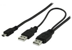 CABLE Y DOBLE USB MACHO PARA CONECTAR DISCO DUROS EXTERNOS DE 25 PULGADAS