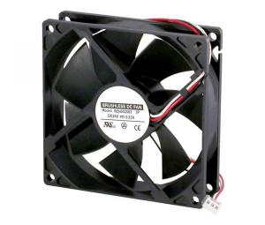 VENTILADOR CON COJINETE DE FRICCION 3 HILOS DE PLASTICO 24V  92 x 92 x 25 mm