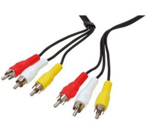 CABLE AUDIO VIDEO 3 x CONECTOR RCA MACHO  3 x RCA MACHO 10m