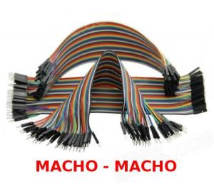 40 CABLES DUPONT PIN CONECTOR PLACA PROTOBOARD ARDUINO  MACHO  MACHO  20cm