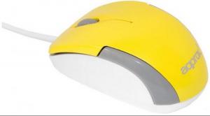 MICRO MINI RATON OPTICO 1200DPI CONEXION PUERTO USB  AMARILLO