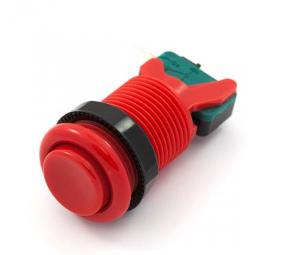 PULSADOR BOTON CONCAVO MAQUINAS JUEGO ARCADE RECREATIVOS NYLON ROBOTICA  ROJO