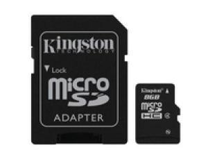 MEMORIA MICRO SD MICROSD CON ADAPTADOR DE TARJETA KINGSTON 8GB C4