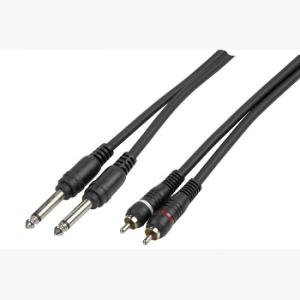 CABLE DE AUDIO  2 x JACK 635mm MACHO MONO  2 x RCA MACHO  150 m