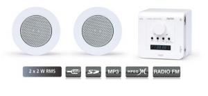 CONJUNTO SONORIZACION ALTAVOCES  AMPLIFICADOR REPRODUCTOR USB SD  2 x 2W RMS