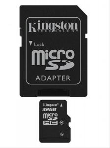 MEMORIA MICRO SD MICROSD ADAPTADOR TARJETA KINGSTON  32GB C10 CLASE 10