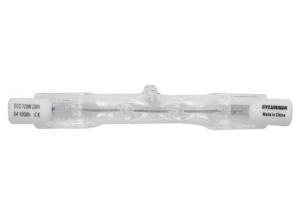 BOMBILLA LINEAL ECO HALGENA R7S 120W 230V 78mm TRANSPARENTE BLANCO CALIDO