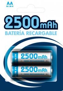 2x BATERIA RECARGABLE PILA AA R6 2500mA PARA JUGUETES WALKIES MANDOS Y CAMARAS