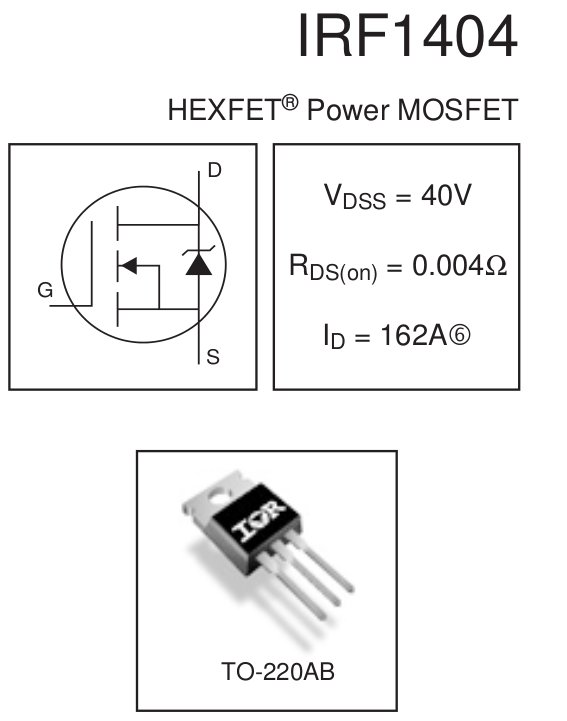 IRF1404 MOSFET DE POTENCIA NCH 40V162A IRF 1404 202W T0220 IRF 14 04