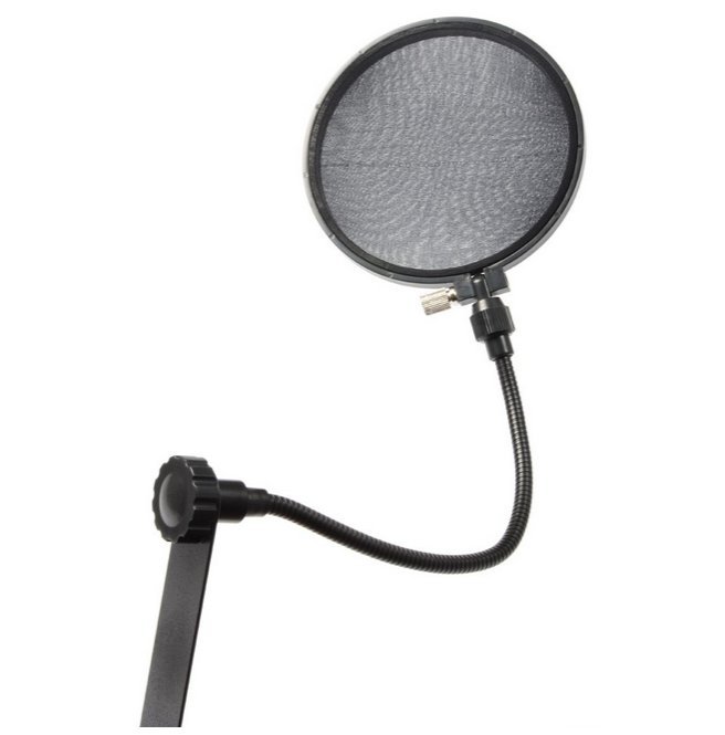 FILTRO ANTI POP PANTALLA ANTIVIENTO PARA MICROFONO CON BRAZO FLEXIBLE  6