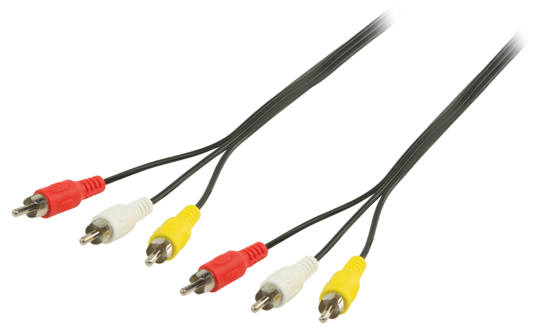 CABLE DE AUDIO VIDEO CONSOLA TV MONITOR  3 x RCA MACHO  3 x RCA MACHO  150m