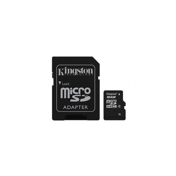 MEMORIA MICRO SD MICROSD INCLUYE ADAPTADOR TARJETA KINGSTON  16GB C4 CLASE 4