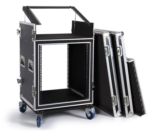 ARMARIO RACK 19 RUEDAS Y SOPORTE SUPERIOR PARA EQUIPOS SONIDO DJ MESAS MEZCLAS