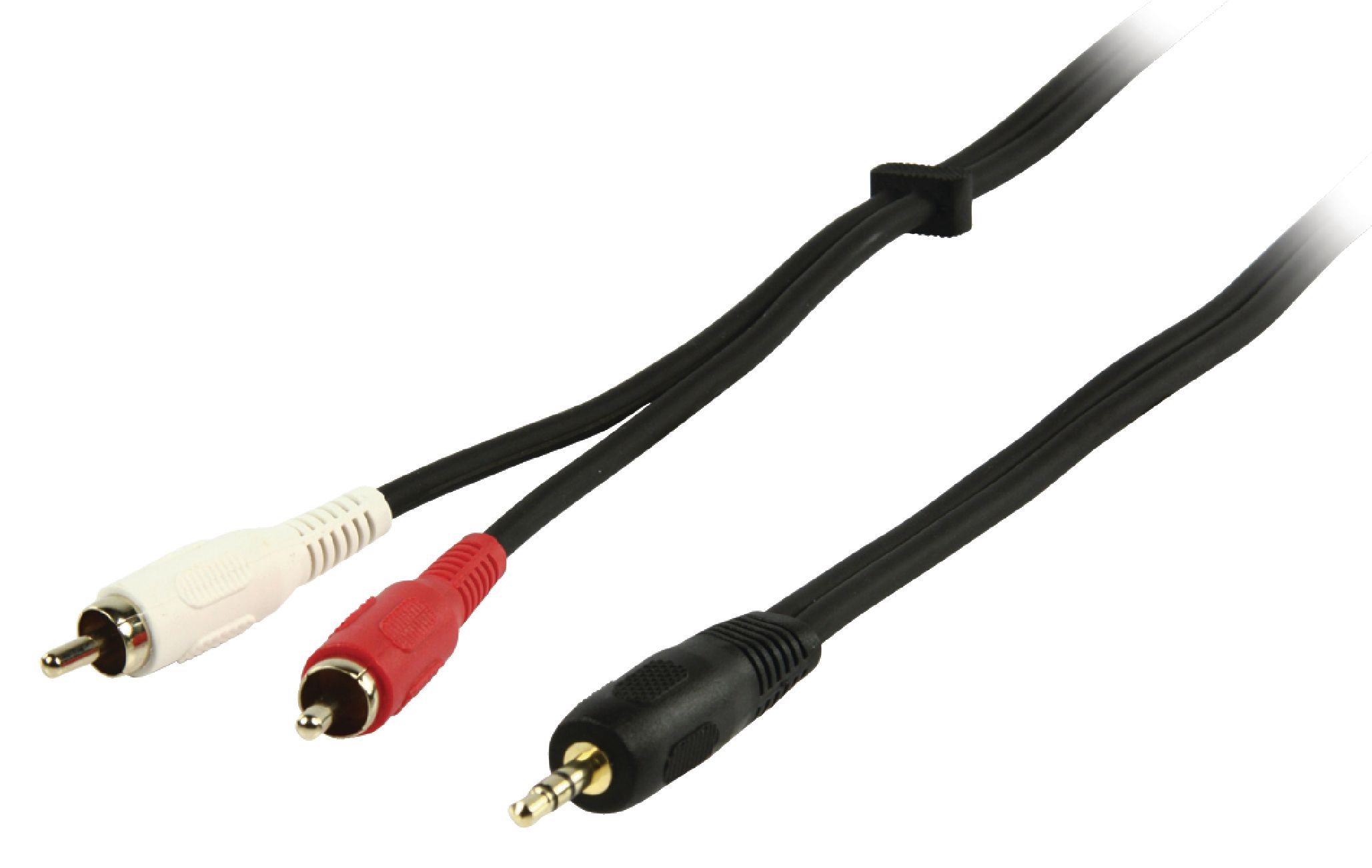 CABLE DE AUDIO > JACK 3.5mm ESTEREO MACHO 2xRCA MACHO NEGRO 1.50m
