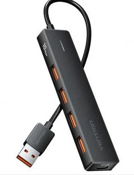 HUB USB 32  4XUSB 1XUSB TIPOC PD 15CM NEGRO
