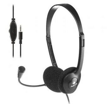 AURICULARES NGS MS103 MAX CON MICROFONO JACK 35 NEGROS