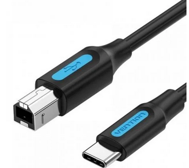 CABLE USB 2 0 USB TIPO B MACHO USB TIPO C MACHO 480MBPS 1M NEGRO